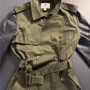 Altuzarra Olive and Charcoal Trench Coat